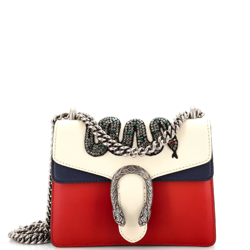 Gucci tote bags for women with a water - resistant coatingDionysus Bag Embellished Leather Mini