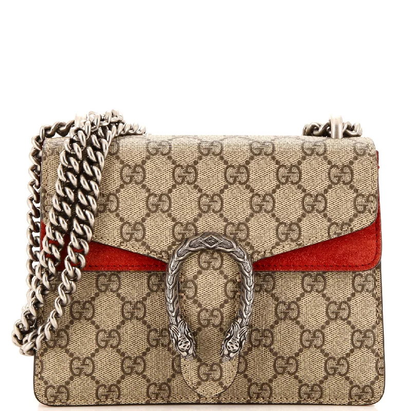 Women Gucci bags with a front - flap pocket for quick - access itemsDionysus Bag GG Coated Canvas Mini