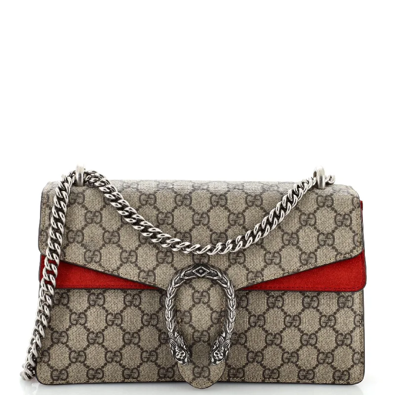 Gucci Marmont bags for women with a snakeskin - effect panelDionysus Bag GG Coated Canvas Small