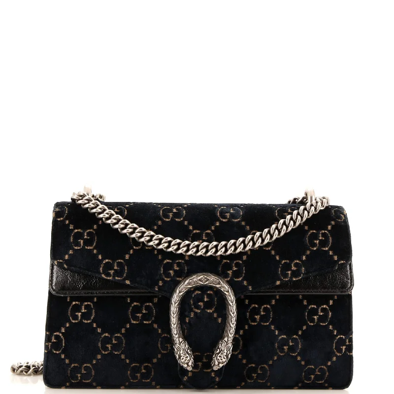 Women Gucci Sylvie bags featuring the signature web stripeDionysus Bag GG Velvet Small