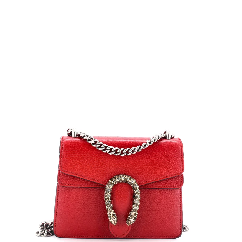 Ladies Gucci shoulder bags with a magnetic - closure flapDionysus Bag Leather Mini