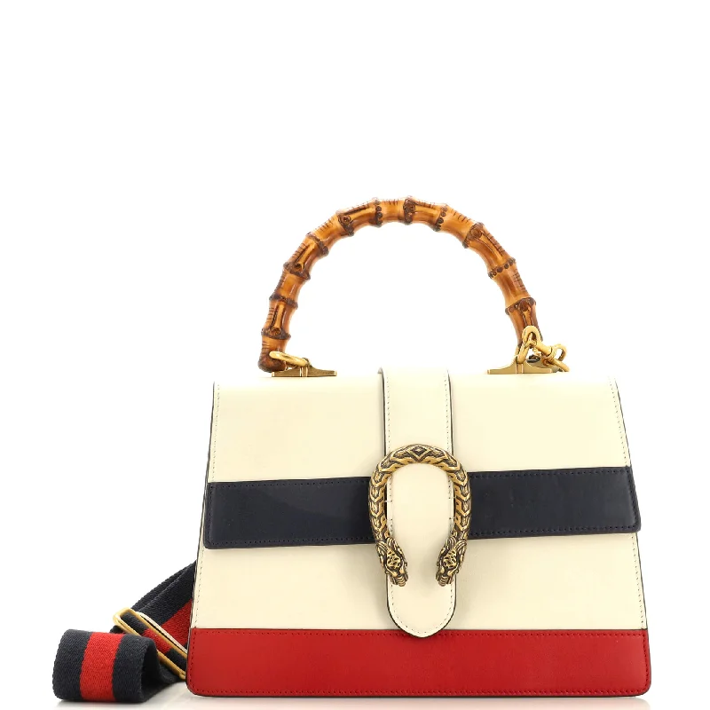 Women Gucci bags with a detachable mobile phone holderDionysus Bamboo Top Handle Bag Colorblock Leather Medium