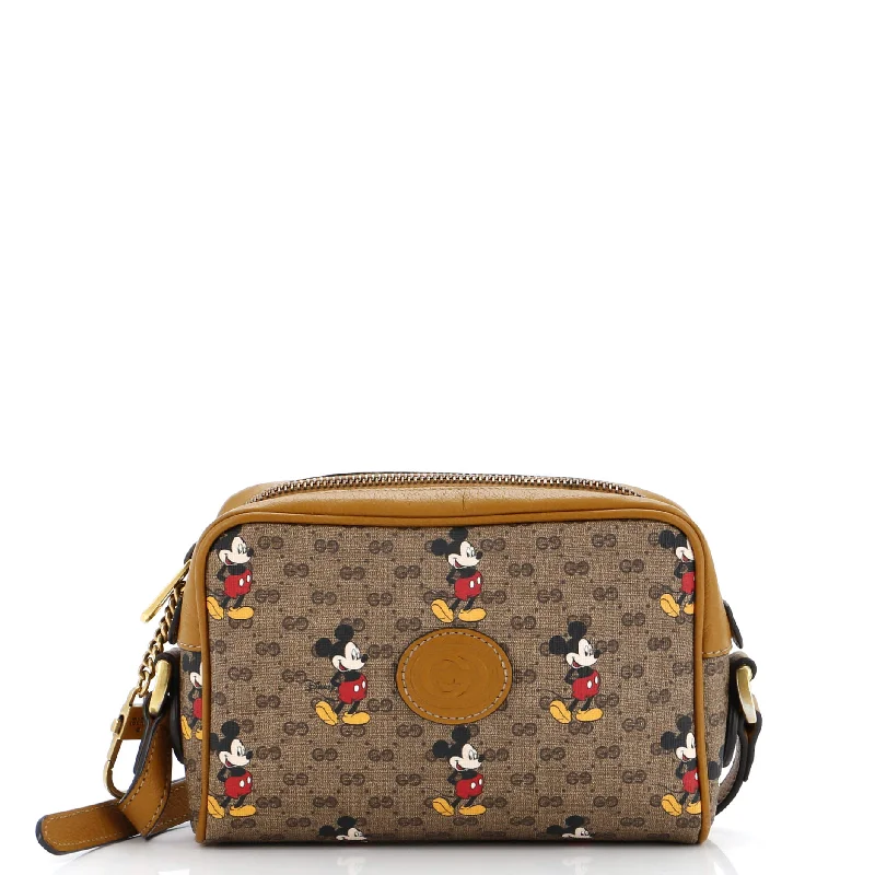 Women Gucci bags with a detachable mobile phone holderDisney Mickey Mouse Shoulder Bag Printed Mini GG Coated Canvas Mini