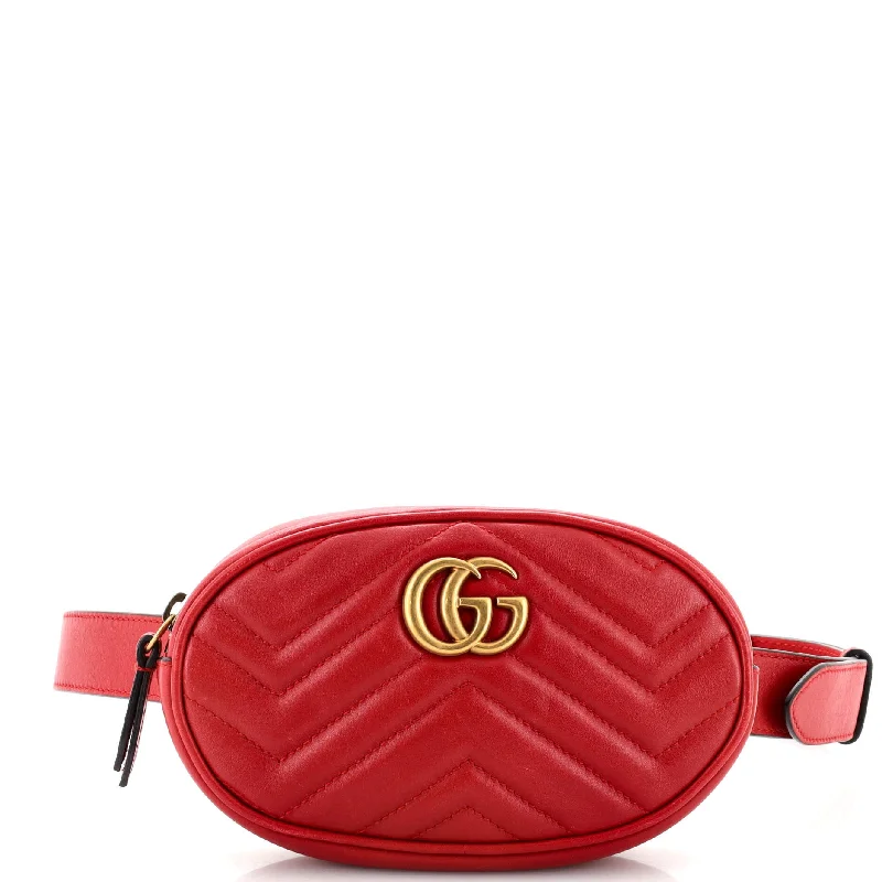 Small - sized Women Gucci shoulder bags for evening outingsGG Marmont Belt Bag Matelasse Leather