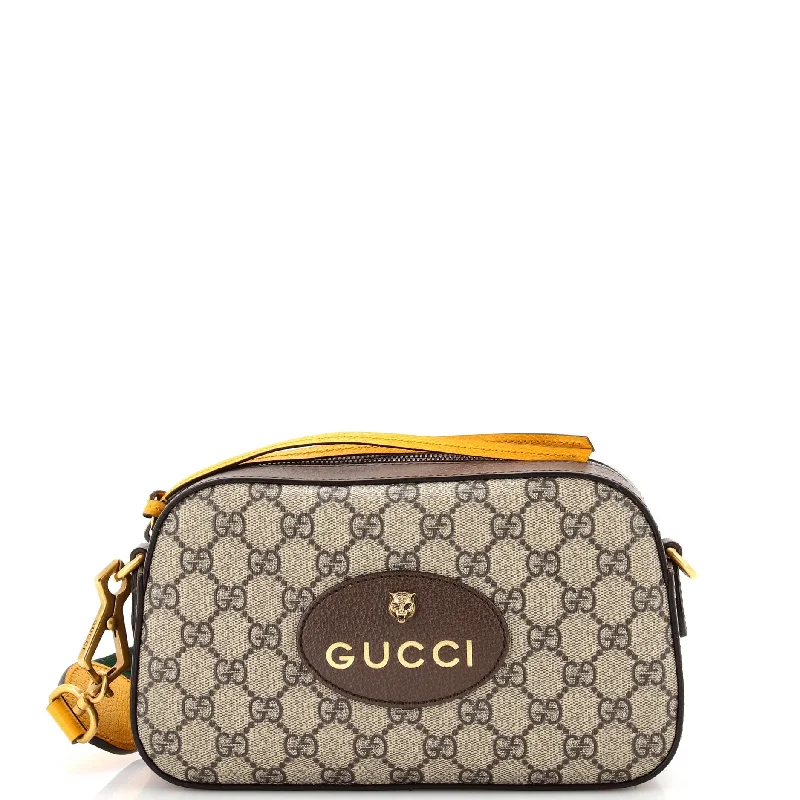 Women Gucci bags with a front - flap pocket for quick - access itemsNeo Vintage Camera Messenger Bag GG Coated Canvas