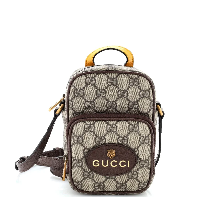 Gucci backpacks for women with a multi - pocket designNeo Vintage Top Handle Crossbody Bag GG Coated Canvas Mini