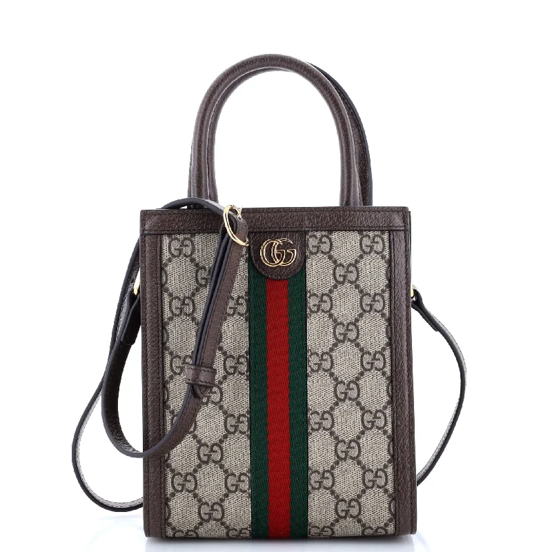 Women Gucci crossbody bags in a bold red colorOphidia Convertible Tote GG Coated Canvas Super Mini