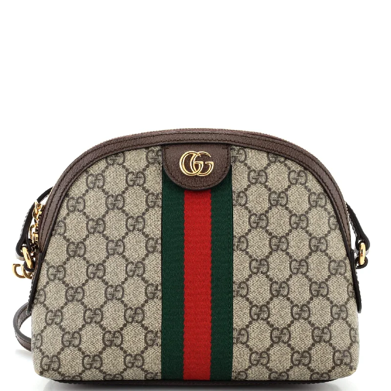 Small - sized Women Gucci shoulder bags for evening outingsOphidia Dome Shoulder Bag GG Coated Canvas Small