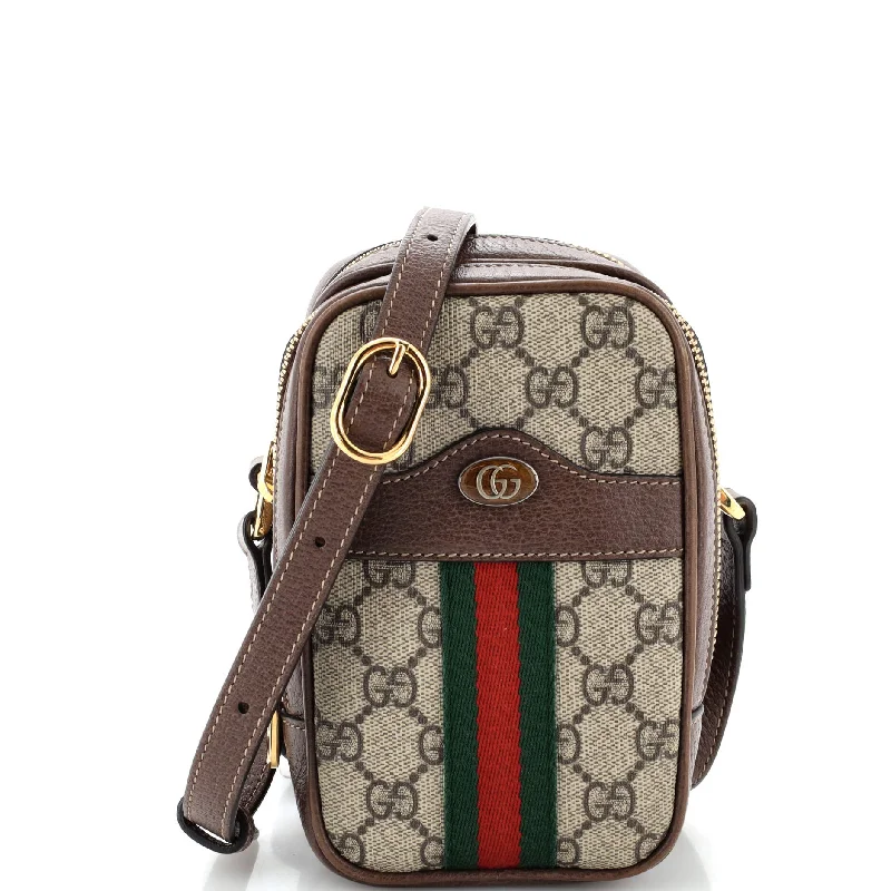 Gucci handbags for women with a back - zip pocketOphidia Double Zip Crossbody Bag GG Coated Canvas Mini