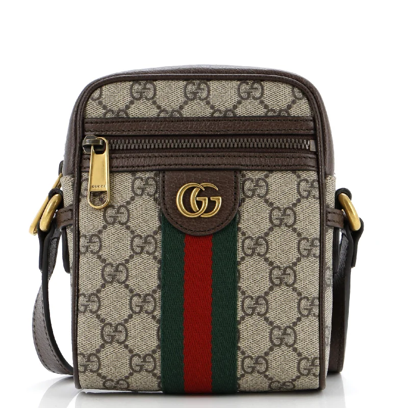 Ladies Gucci shoulder bags with a wide - width strapOphidia Messenger Bag GG Coated Canvas Mini