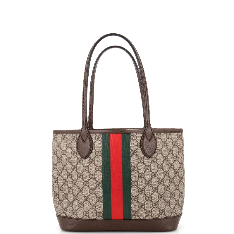 Small - sized Women Gucci shoulder bags for evening outingsOphidia Open Shopping Tote GG Coated Canvas Small