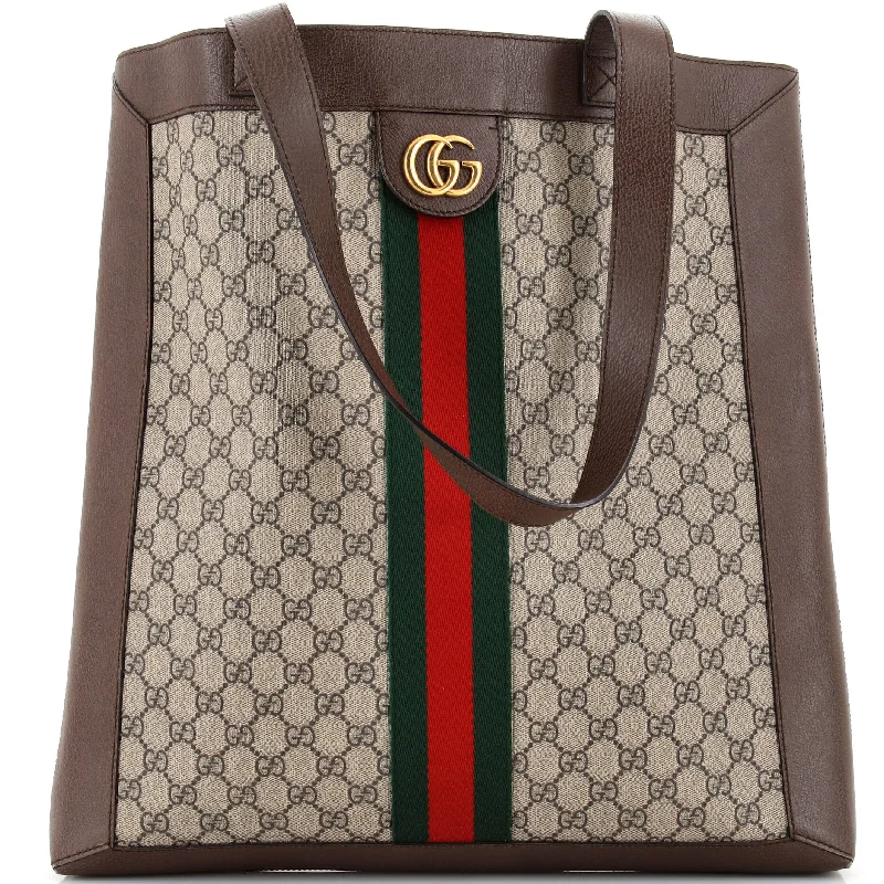 Women Gucci backpacks with a luxurious leather finishOphidia Soft Open Tote GG Coated Canvas Large