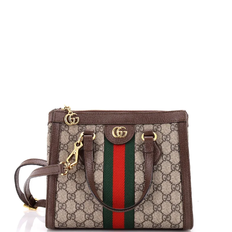 Gucci Marmont bags for women with gold - toned hardwareOphidia Top Handle Tote GG Coated Canvas Small