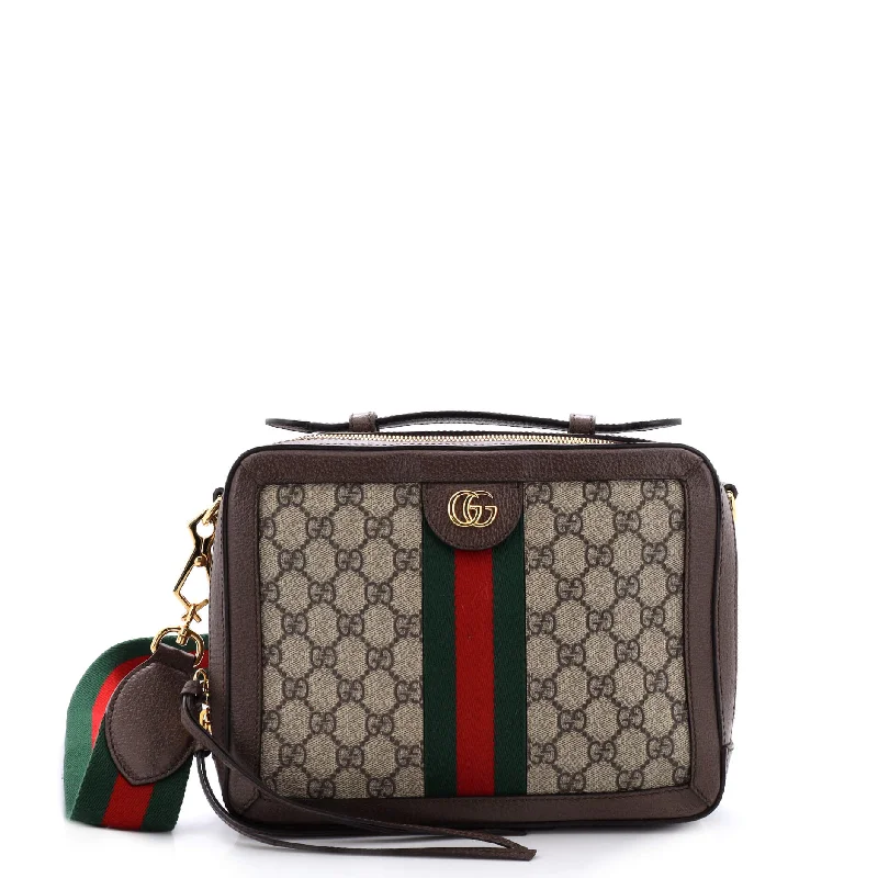 Women Gucci bags with interlocking G hardware for a classic lookOphidia Zip Around Camera Bag GG Coated Canvas Small