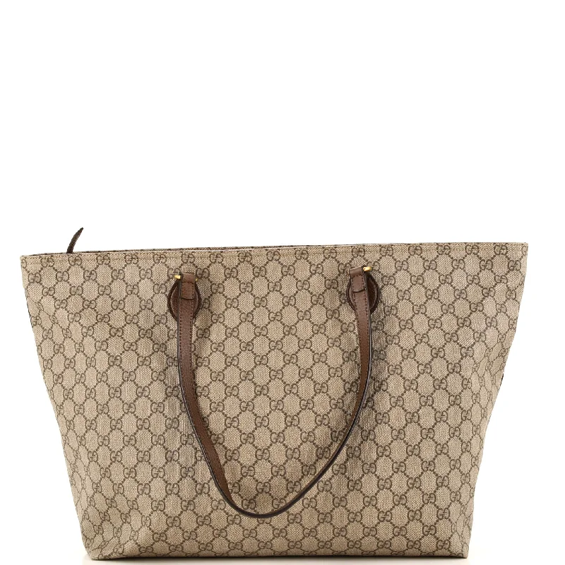 Ladies Gucci shoulder bags with a single - handle designOphidia Zip Tote GG Coated Canvas Medium