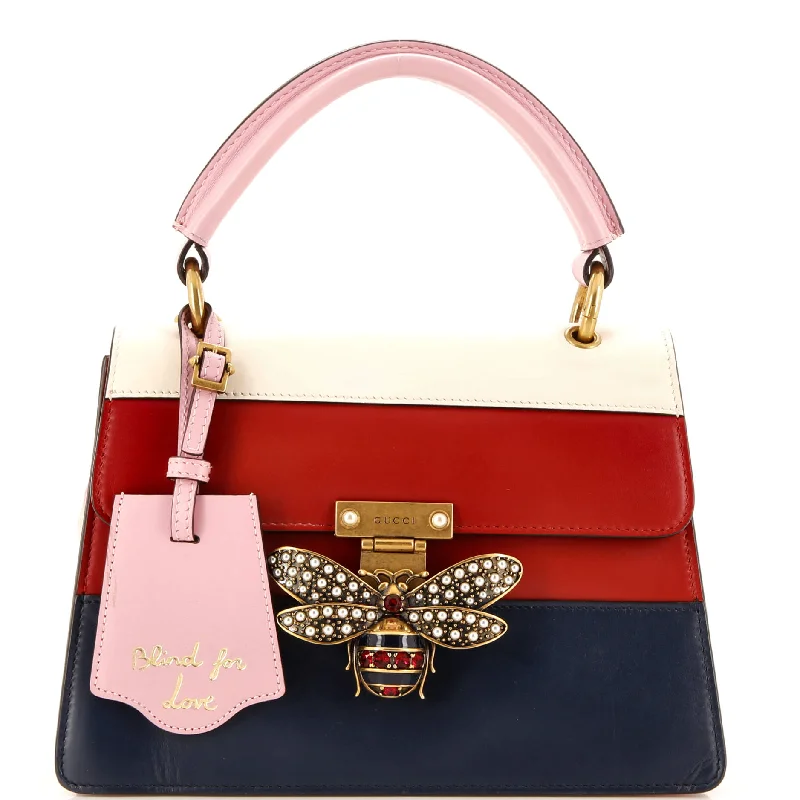 Gucci handbags for women with a beaded trimQueen Margaret Top Handle Bag Colorblock Leather Small