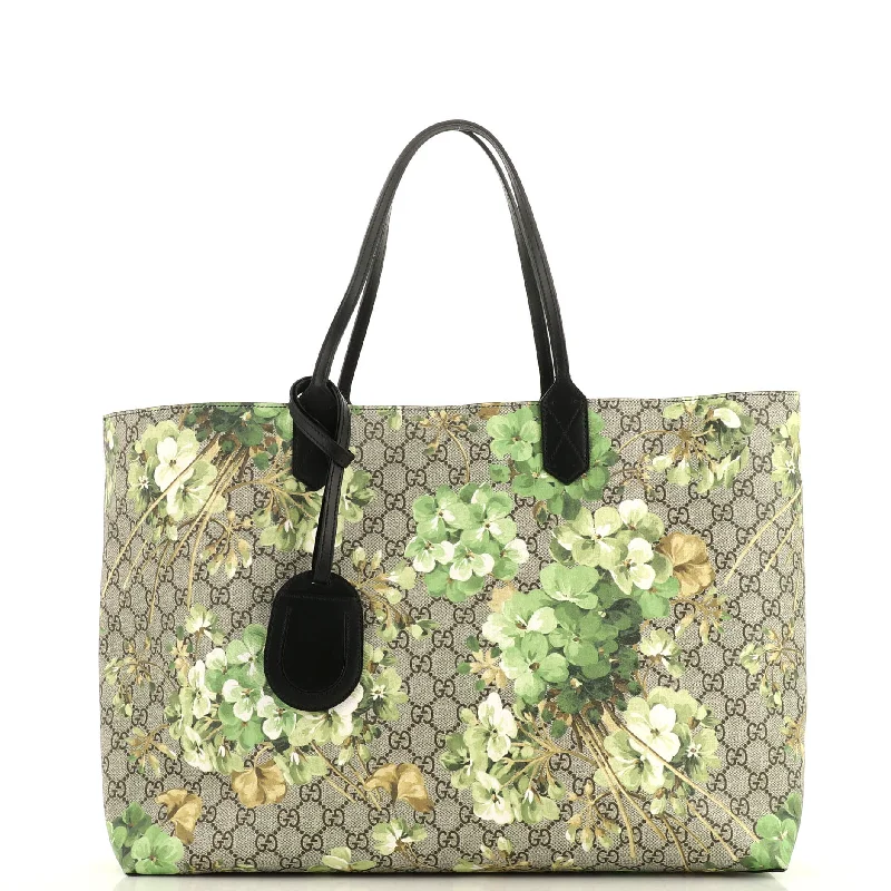 Gucci backpacks for women with a sleek silhouetteReversible Tote Blooms GG Print Leather Large