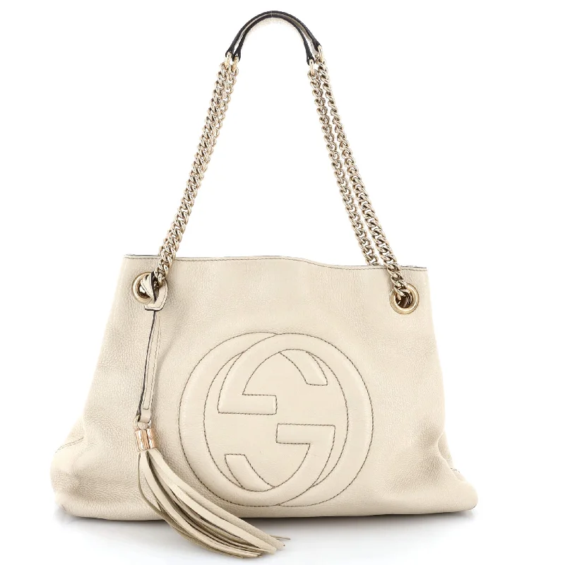 Women Gucci bags with a detachable mirror insideSoho Chain Strap Shoulder Bag Leather Medium