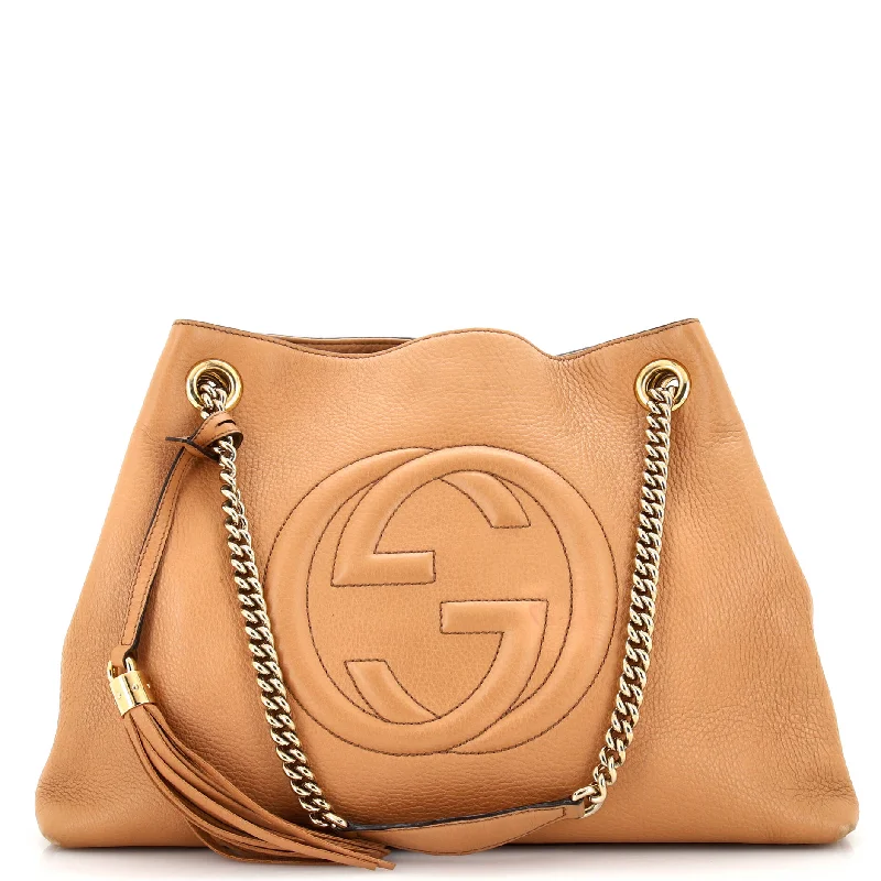 Women Gucci Sylvie bags with a crystal - embellished web stripeSoho Chain Strap Shoulder Bag Leather Medium