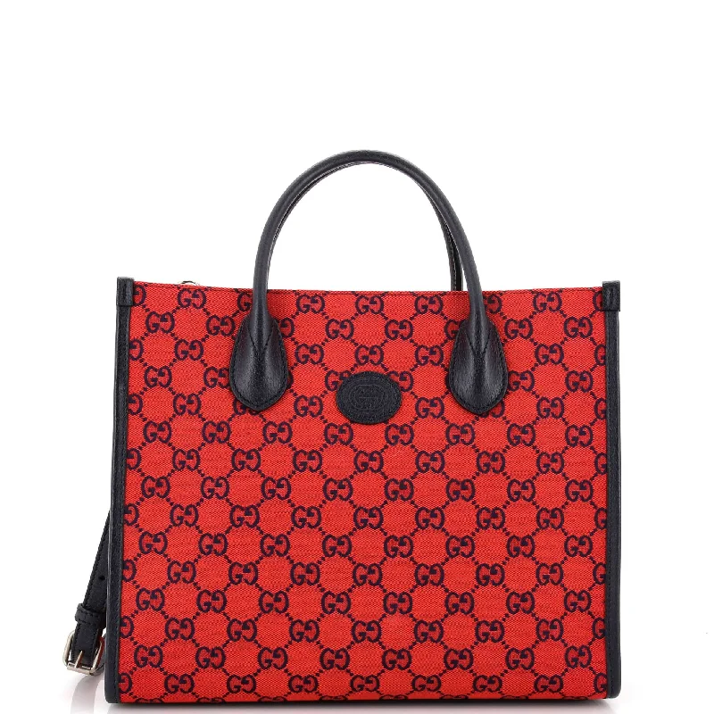 Gucci Marmont bags for women with quilted leather exteriorsStructured Top Handle Open Tote GG Canvas Small