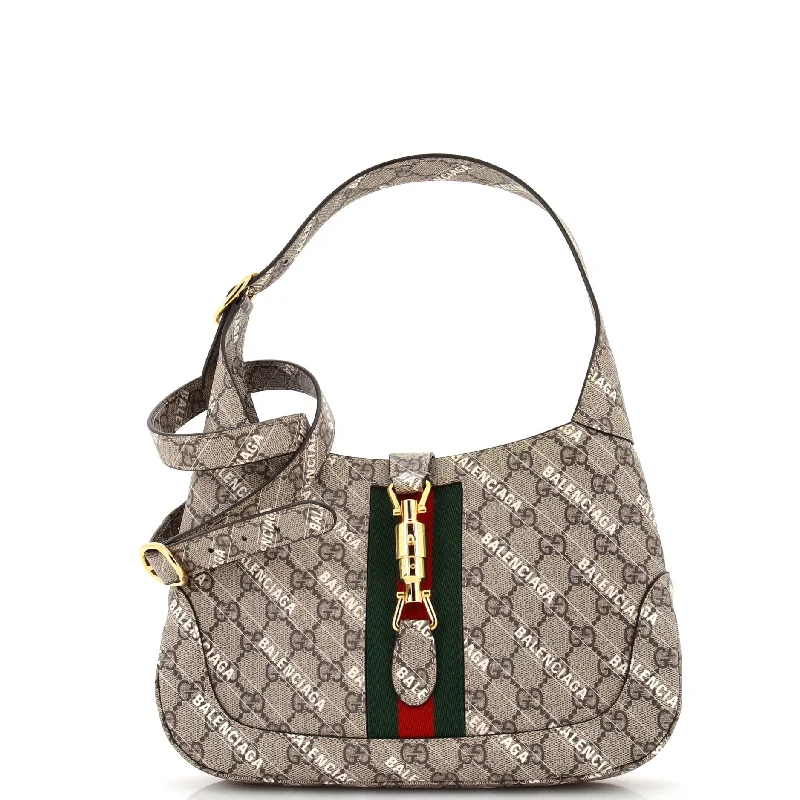 Gucci handbags for women with a back - zip pocketx Balenciaga The Hacker Project Jackie 1961 Hobo GG Coated Canvas Small