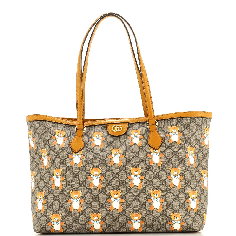 Women Gucci bags with interlocking G hardware for a classic lookx EXO-KAI Ophidia Shopping Tote Printed GG Coated Canvas Medium