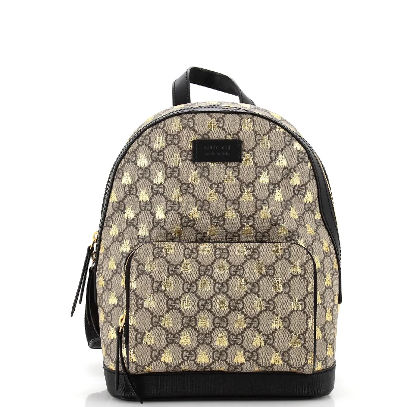 Gucci tote bags for women with a printed Gucci logoZip Pocket Backpack Printed GG Coated Canvas Small