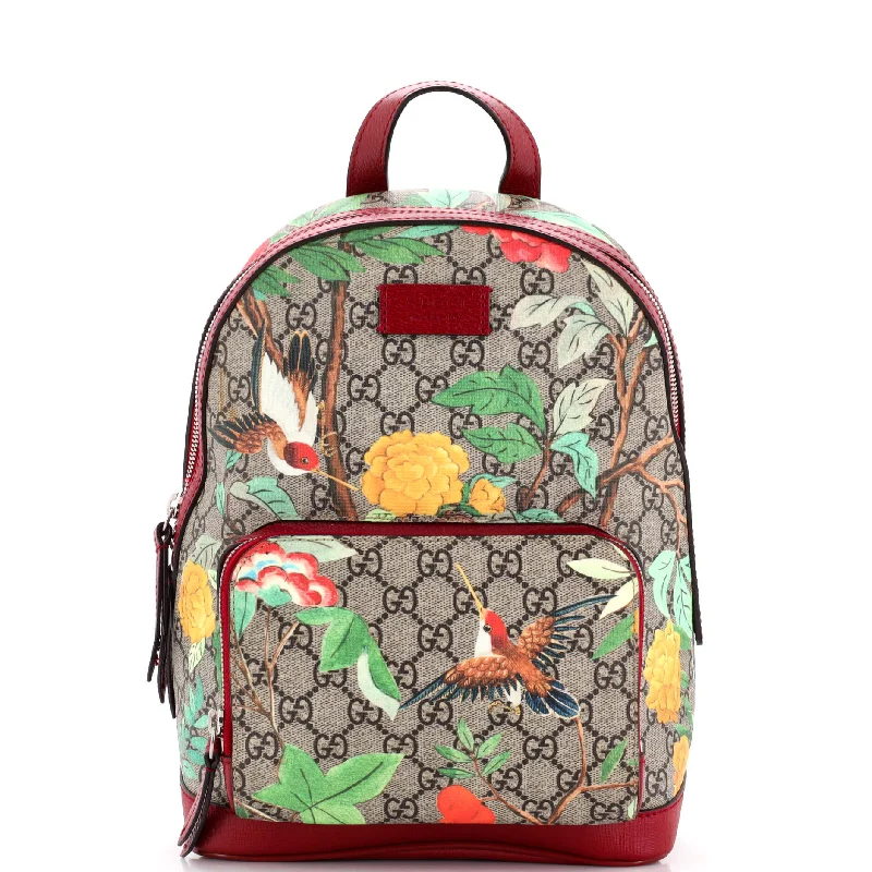 Gucci crossbody bags for women with adjustable leather strapsZip Pocket Backpack Tian Print GG Coated Canvas Small