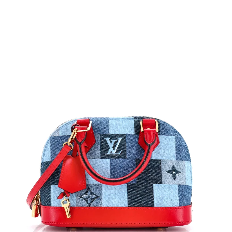 Trendsetting Christian Dior crossbody bags with a colorful strapAlma Handbag Damier and Monogram Patchwork Denim BB