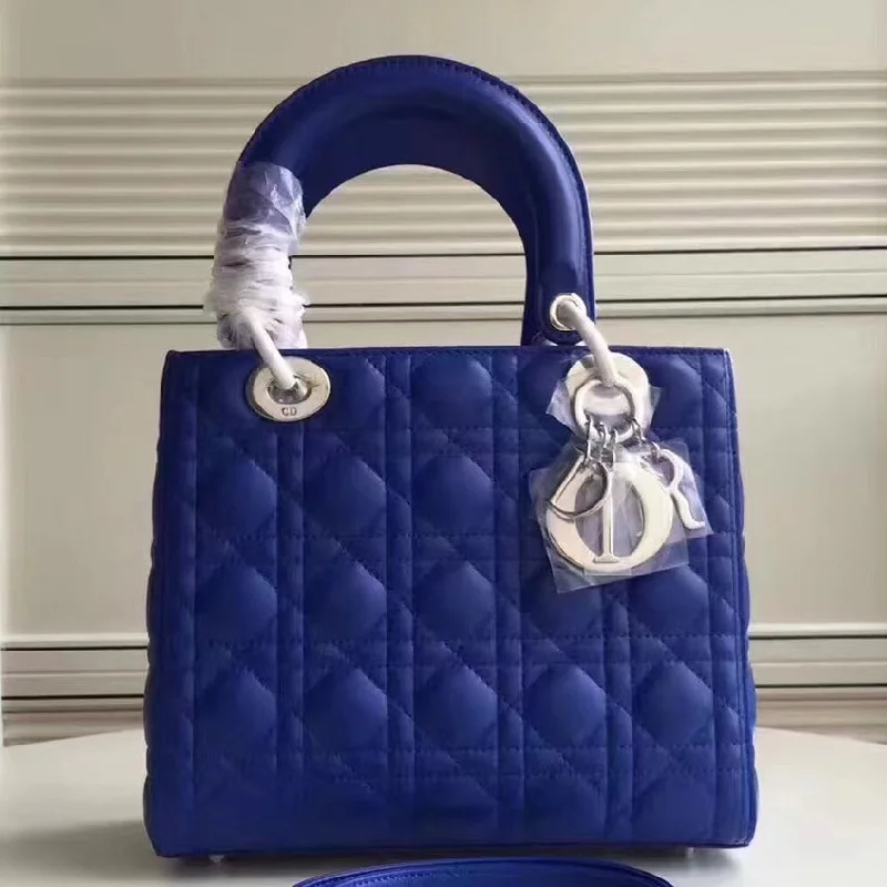 Fashion - forward Christian Dior tote bags for the modern womanDior Medium Lady Dior Bag In Blue Lambskin